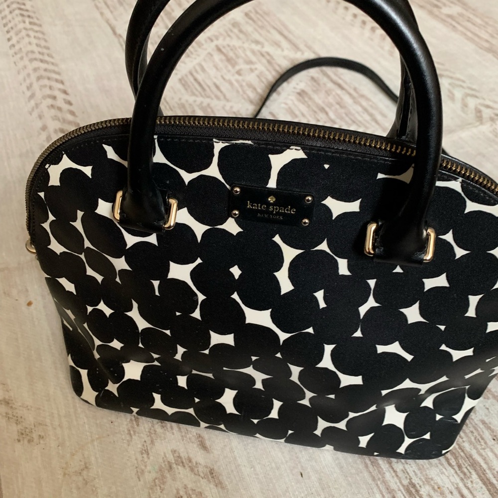 Kate Spade Black and White Patterned Satchel